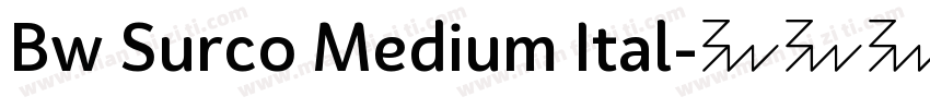 Bw Surco Medium Ital字体转换